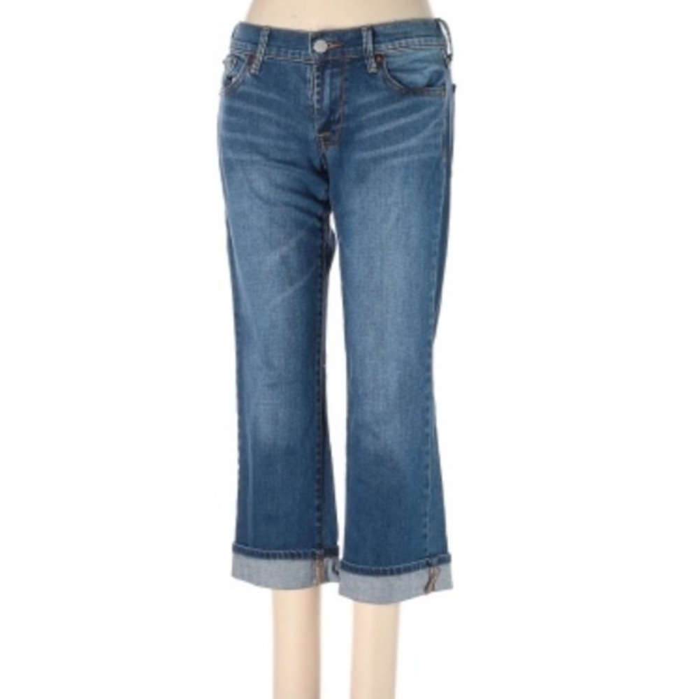 Lucky Brand 2 blue Sweet N Crop capri cuffed jeans